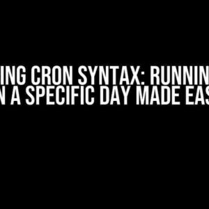 Mastering CRON Syntax: Running Tasks on a Specific Day Made Easy